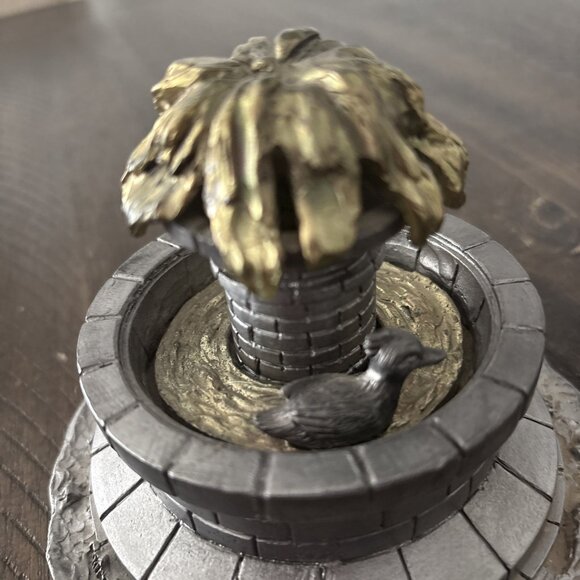 Pewter Village 3" Wishing Fountain Duck Ricker Numbered Signed by Michael Ricker - Picture 2 of 5